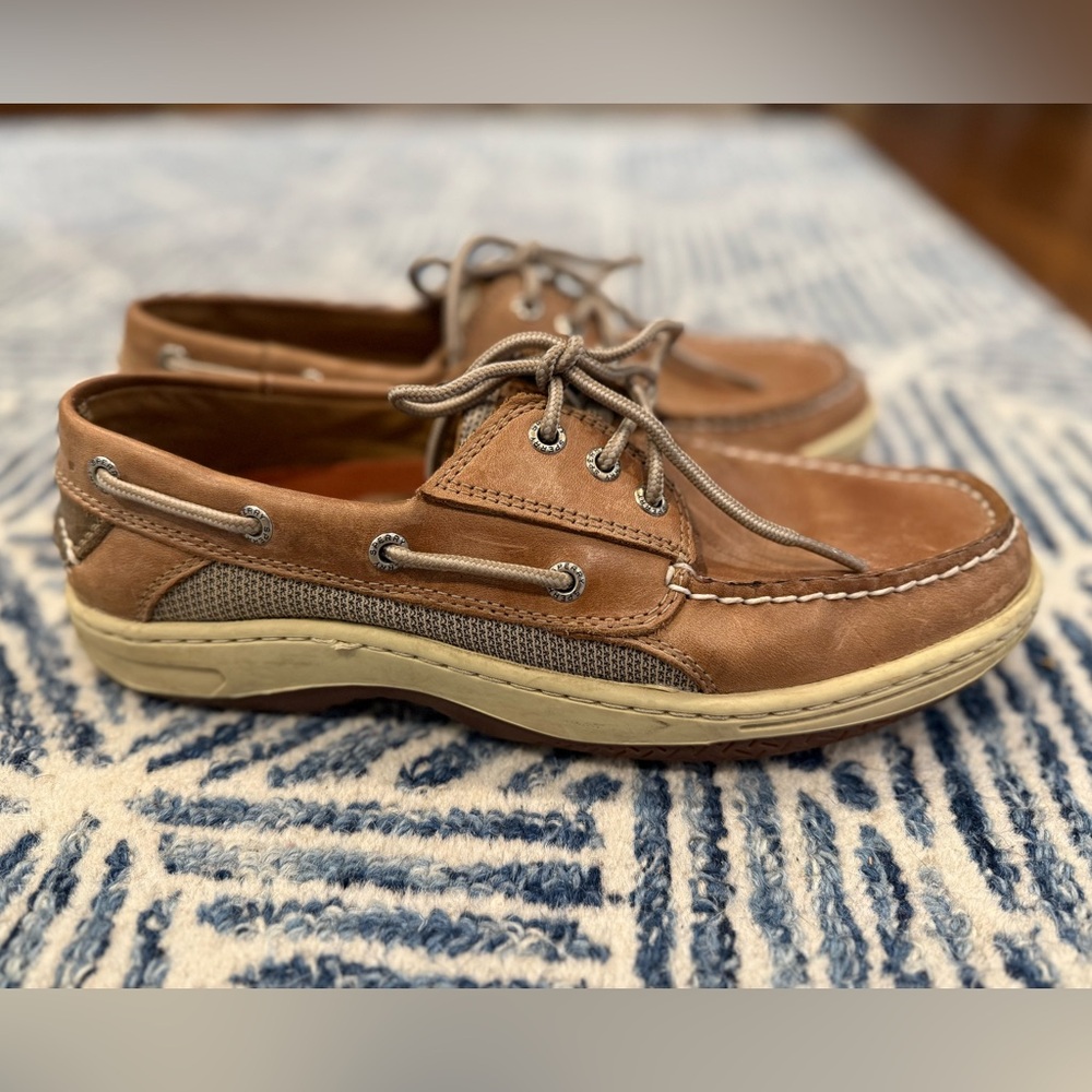 Sperry Tan and Cream Boat Shoes for Men